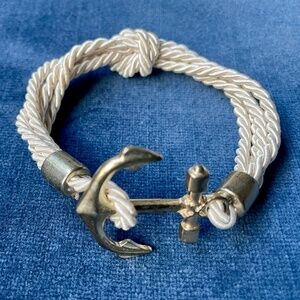 Anchor Nautical Knot Silk Bracelet NWT